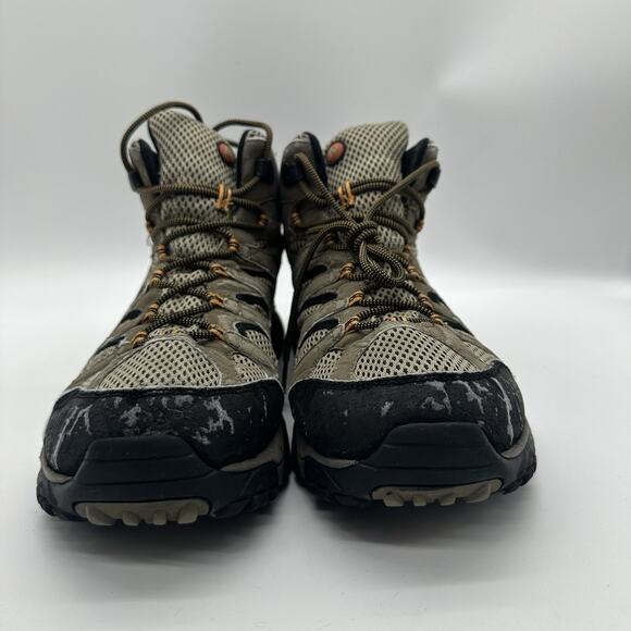 Mens Size 14 Merrell Moab Mid Gore Tex Dark Tan Men J87311W Boots Lace Up - Picture 2 of 9